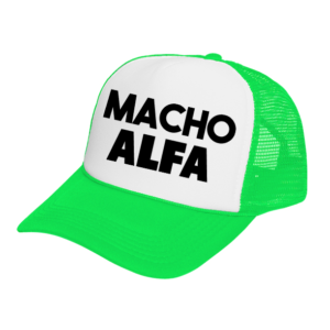 Gorra Neón Personalizada con Frase Macho alfa - BodaGorra Monterrey