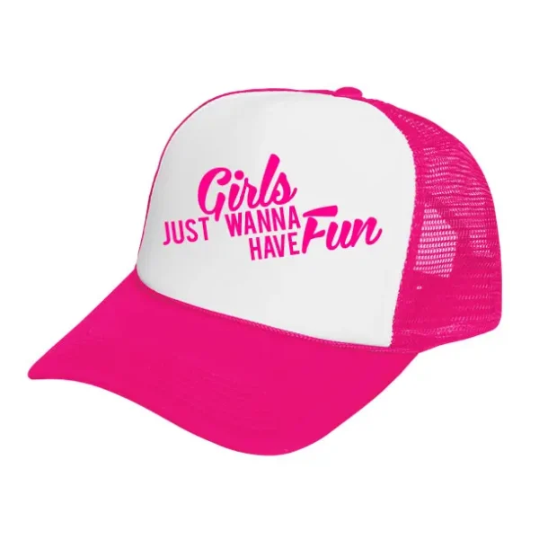 Gorra Neón Personalizada con Frase Girls just wanna have fun